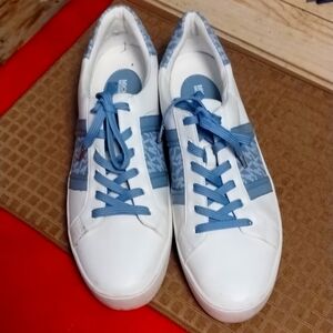 Michael Kors Poppy Logo Stripe Lace Ups Women's Size 11